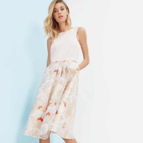 💥LAST 1💥NWT TED BAKER OPULENT ORIENT MIDI DRESS - Picture 3 of 8